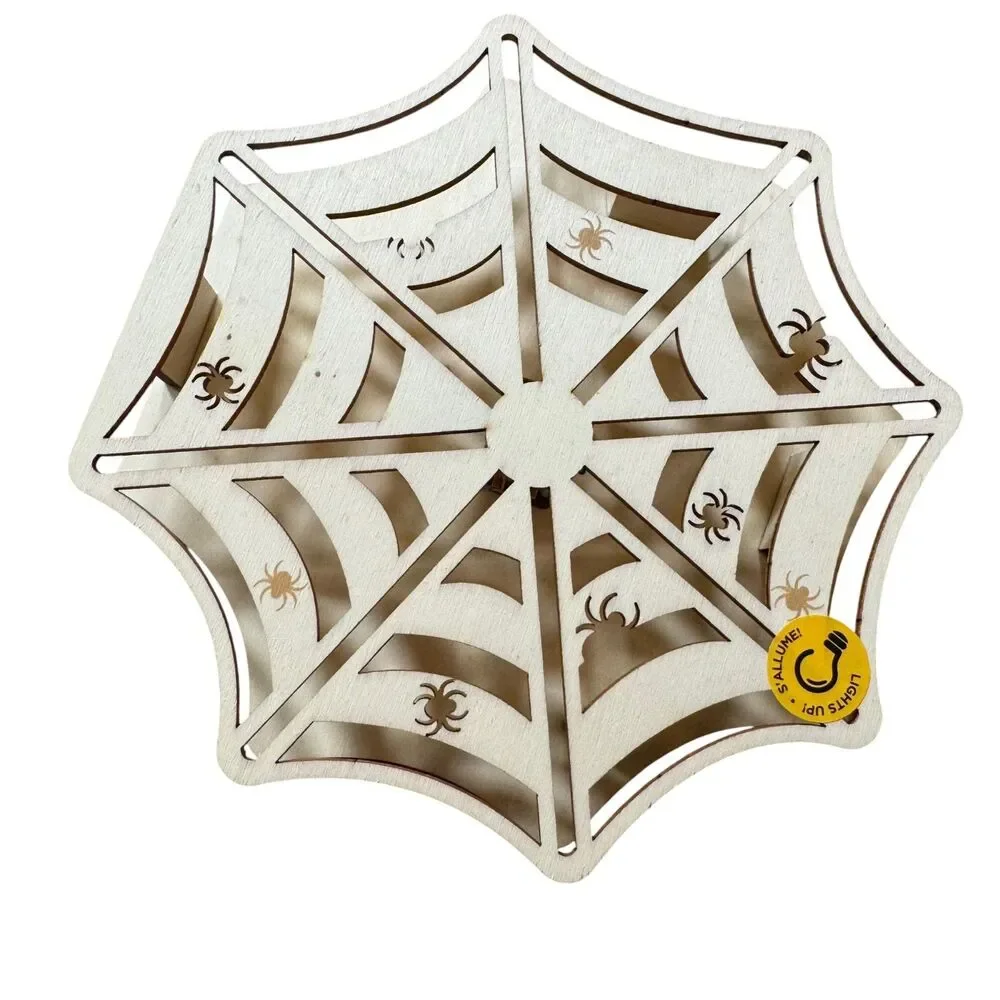 Halloween Craft Decor - DIY LED Plywood Painting Decorations LOT of 6 - Light Up